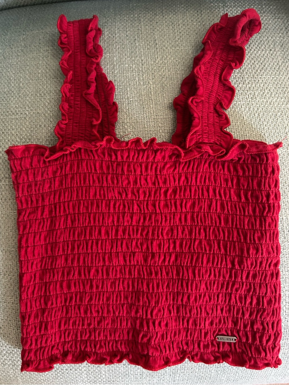 Hollister Red Smocked Tank